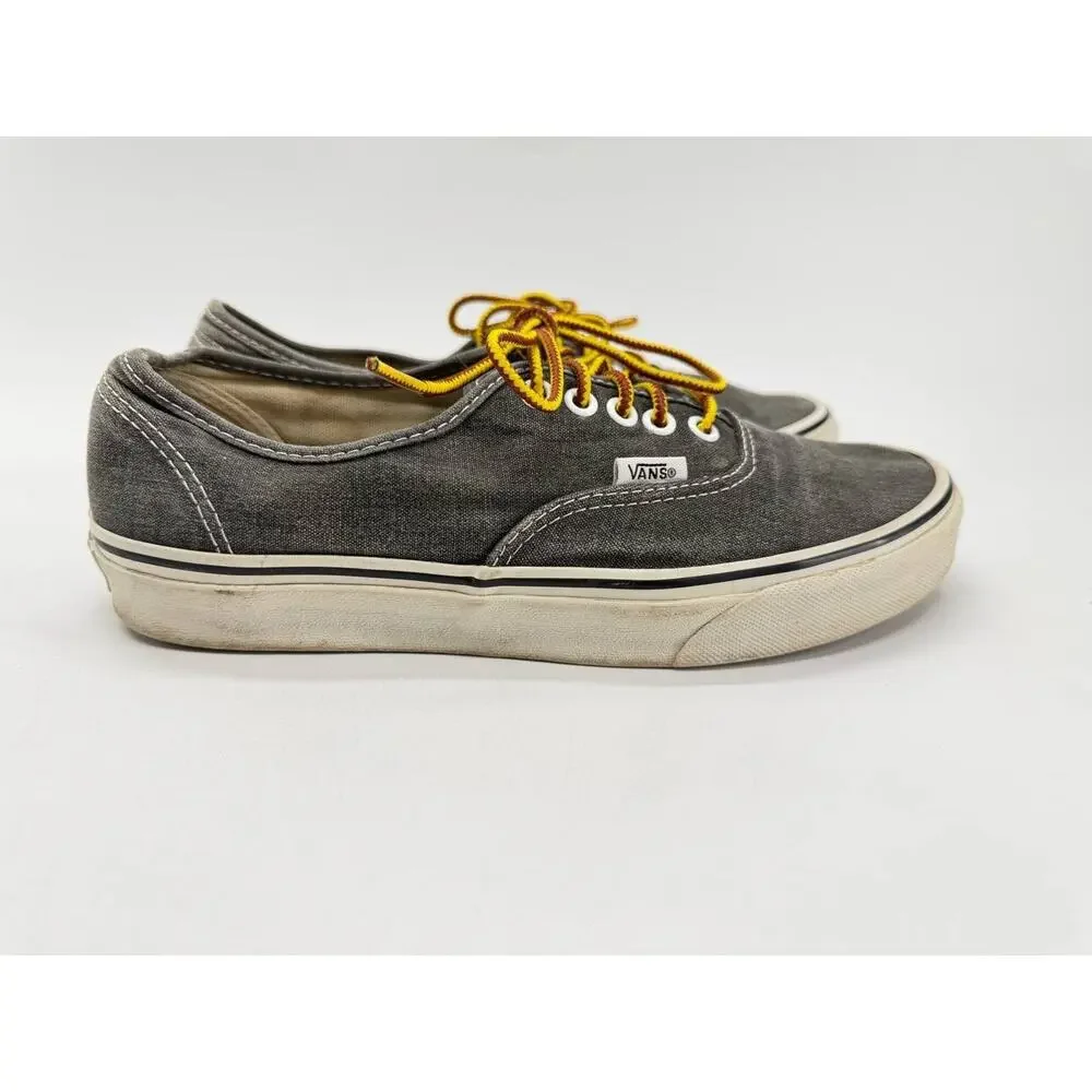 Vans Authentic Unisex Men’s 8 Women’s 9.5 Gray Canvas Low Top Skate Shoes